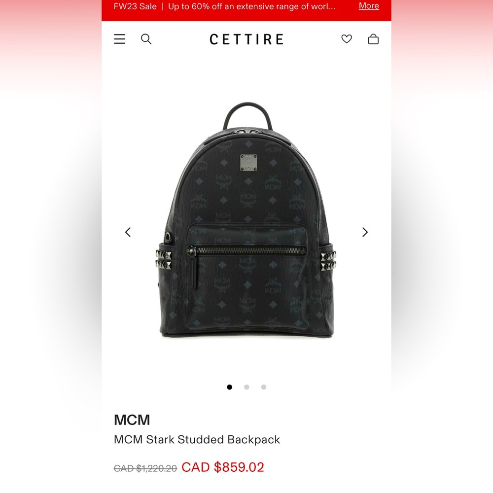i’m selling a used mcm backpack because i no longer use it